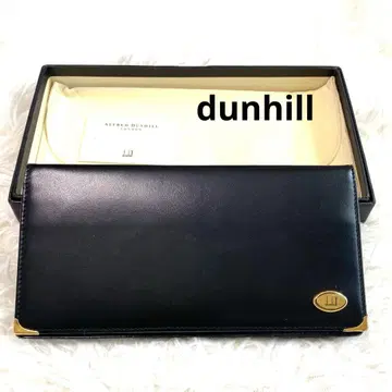 dunhill 던힐 장지갑 얇은 타입 가죽 블랙 박스 포함