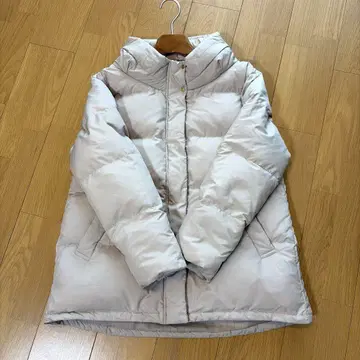 ikka 미들 기장 다운 자켓 베이지 M