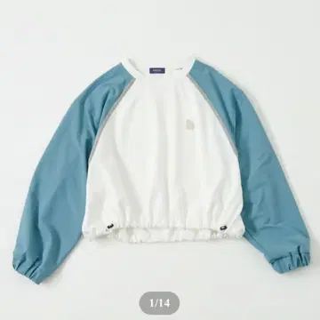 harapeco 셔링 플레어 탑 블루그린