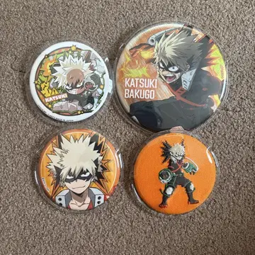 바쿠고 카츠키 배지 세트 4개