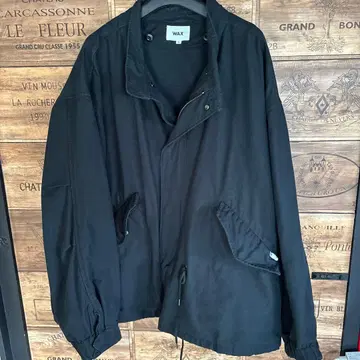 WAX 블랙 밀리터리 자켓 L