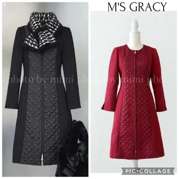 M'S GRACY*WEB 게재*까멜리아 퀼팅 코트 원피스