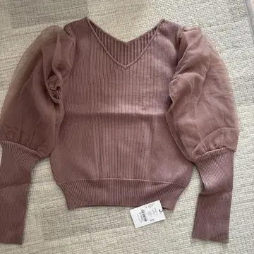 LIP SERVICE 핑크 V넥 니트 스웨터 FREE 사이즈