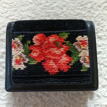 FEILER 꽃무늬 자수 접이식 지갑