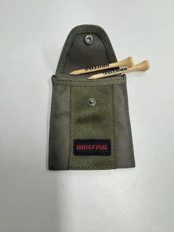 BRIEFING 골프 티 파우치 올리브 그린