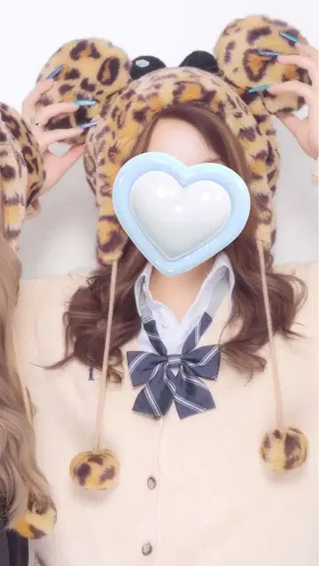 디즈니 팬캡 레오파드 무늬
