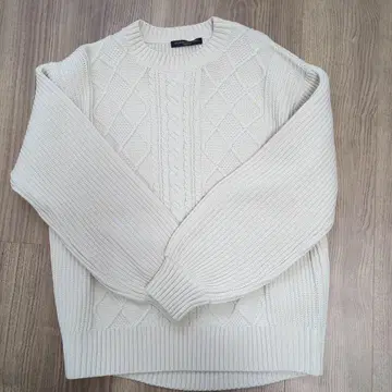 HONEYSUCKLE ROSE 케이블 니트 스웨터 M 아이보리