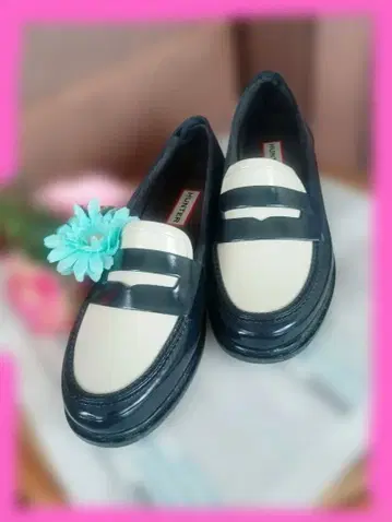 HUNTER 바이컬러 로퍼 신발