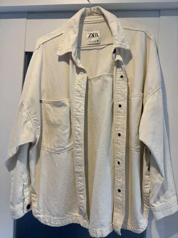 ZARA 화이트 데님 자켓 M