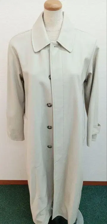 미사용 ROPEPICNIC 베이지 트렌치코트 여성용 인조 가죽