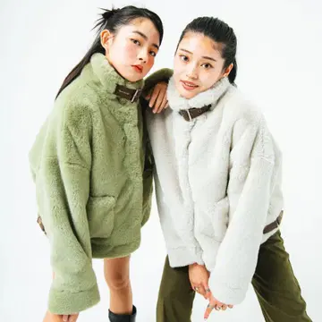 새상품 택 포함 HTH 퍼 그레이 faux fur jacket