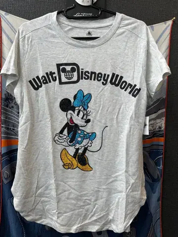 미사용 새상품 Disney 미니 마우스 T셔츠 큐빅 M