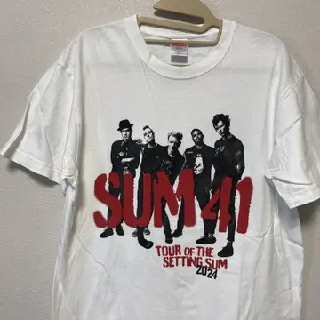 SUM41 2024 투어 T셔츠 화이트 L 사이즈