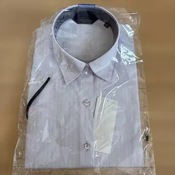 연보라 스트라이프 코튼 셔츠