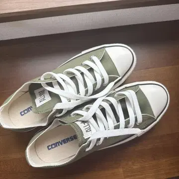 미사용품 CONVERSE 올리브 스니커즈 24