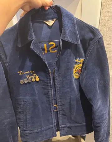 50s 60s FFA 자켓 사이즈 38 삼각형 택 레어 핀즈 5개 포함