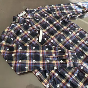 men's/OVER THE STRIPES/긴팔 체크 셔츠/니코짱