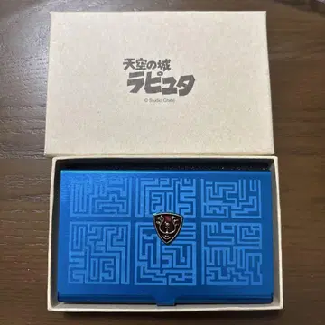 천공의 성 라퓨타 메탈 카드 케이스 블루 명함지갑 지브리 비행석