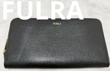 FURLA 블랙 가죽 장지갑