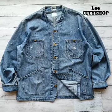레어 Lee x CITYSHOP 엔지니어 자켓 노카라 페인트 M