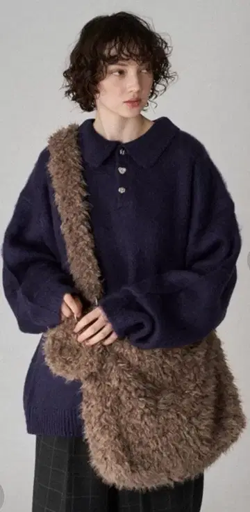 ONCILY 미니 파우치 포함 퍼 백