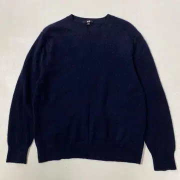 UNIQLO 여성용 캐시미어 크루넥 스웨터 긴팔 네이비 XL