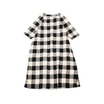 SARAH WEAR 깅엄 체크 원피스 기모