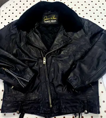 새상품급! JAMES DEAN 천연 가죽 더블 봄버 자켓