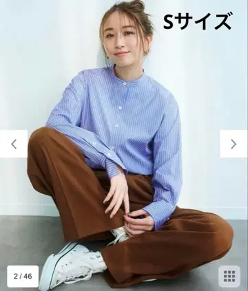 23구 마이스탠다드 칸클리니 밴드 카라 셔츠 36 블루