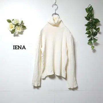 이에나 하이넥 티셔츠 울 혼방 얇은 소재