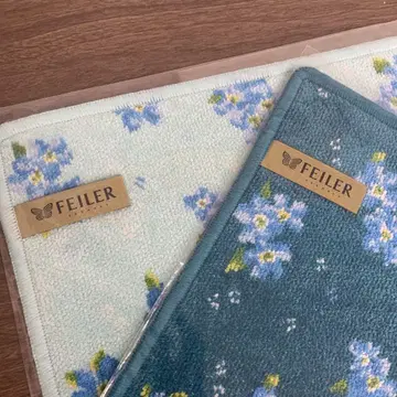 FEILER 꽃무늬 손수건 세트 스카이블루 그린 컬러
