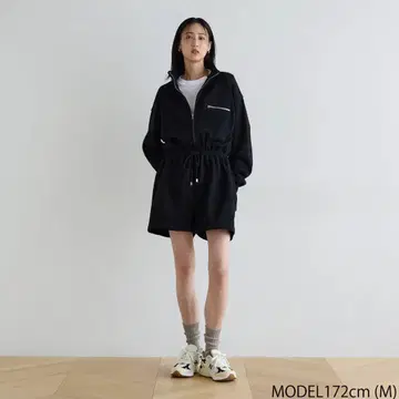 searoomlynn 하이넥 맨투맨 올인원 블랙