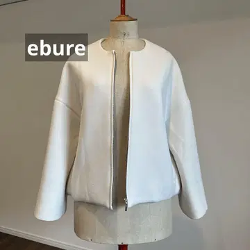 ebure 에부르 화이트 노카라 자켓