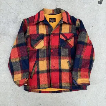 60s~70s Cumpas 체크 울 자켓