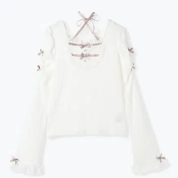 노에미 아가씨 하트 참 레이스업 티셔츠 핑크