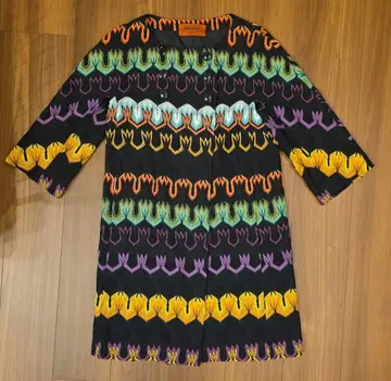 MISSONI 다색 니트 코트 7부 소매