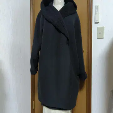 다크 그레이 플리스 롱 코트 남녀 공용