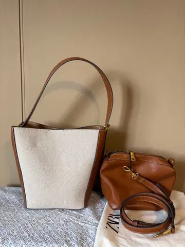 [새상품급] zara 캔버스 버킷 백 이너백 포함