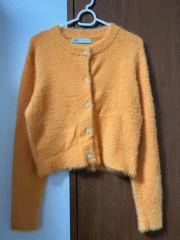 자라 가디건 오렌지