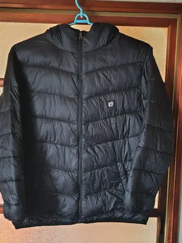 행텐 블랙 후드 다운 자켓 3L