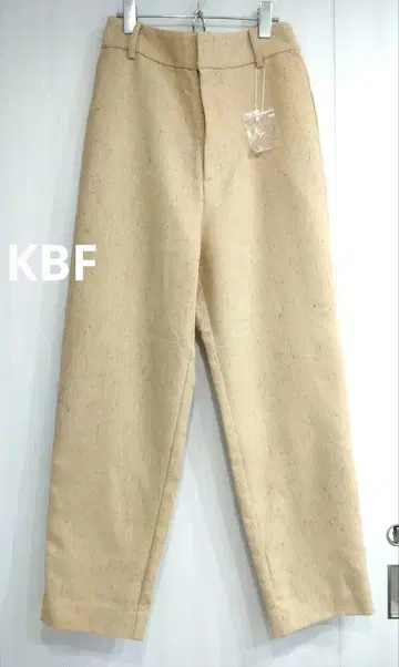 KBF 컬러 네프 테이퍼드 팬츠 베이지 헤링본 여성용 one