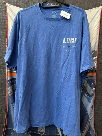 미사용 새상품 AMERICAN EAGLE 블루 T셔츠 US XL