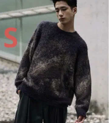 WYM MOHAIR BLEND JACQUARD SHAGGY KNIT S