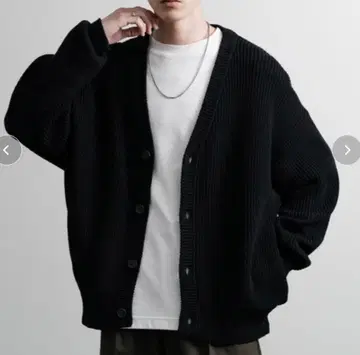 Rocky Monroe 빅 실루엣 가디건 블랙