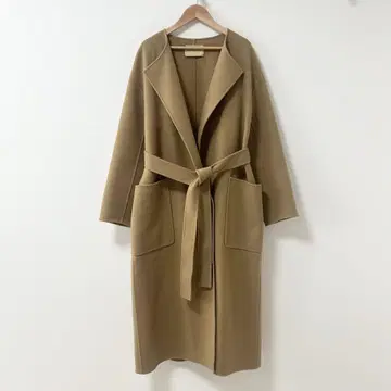 새상품급 유나이티드 애로우즈 UGCB 더블 페이스 노카라 코트 카멜