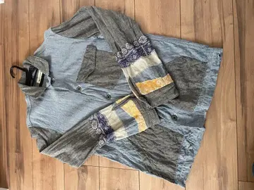 masterkey 마스터키 마 혼방 커버올 자켓 소매 패치워크