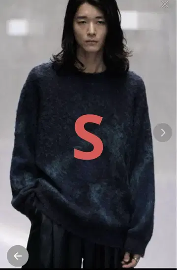 WYM MOHAIR BLEND JACQUARD SHAGGY KNIT S