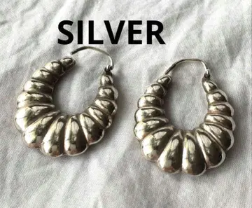 빈티지 후프 귀걸이 실버 SILVER 오벌