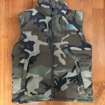 THE NORTH FACE 카모플라쥬 다운 베스트 눕시 M 사이즈