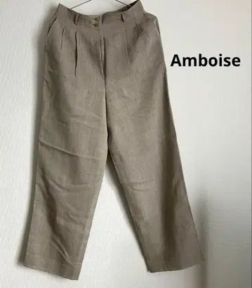 [ 새상품급 ] Amboise 베이지 플리츠 와이드 팬츠 M